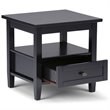 Allora Hand Crafted Shaker End Table in Rich Black
