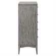 Allora Rubberwood and Wood Grain Veneer 5-Drawers Bedroom Chest in Gray