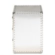 Allora Metal 3-Drawer Nightstand in Silver