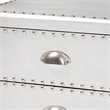 Allora Metal 3-Drawer Nightstand in Silver