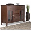 Allora Solid Wood Russet Brown Sideboard Rectangular Contemporary 54