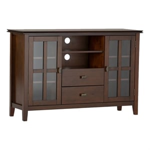 Allora Modern Wood TV Media Stand for TVs up to 53&quot in Russet Brown