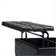 Allora Storage Coffee Table Ottoman in Tanners Brown