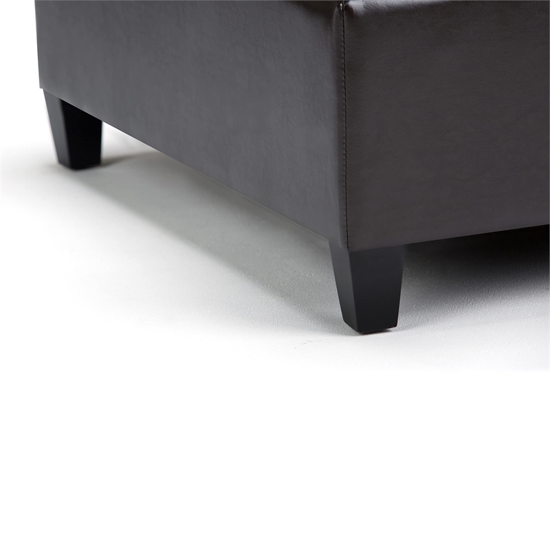 Allora Storage Coffee Table Ottoman in Tanners Brown
