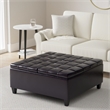 Allora Storage Coffee Table Ottoman in Tanners Brown