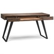 Allora Solid Acacia Wood Desk in Rustic Natural Aged Brown