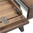Allora Solid Acacia Wood Desk in Rustic Natural Aged Brown