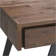 Allora Solid Acacia Wood Desk in Rustic Natural Aged Brown