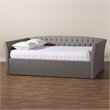 Allora Modern Fabric/MDF Wood/Engineered Wood Full Size Daybed in Gray