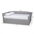Allora Modern Fabric/MDF Wood/Engineered Wood Full Size Daybed in Gray