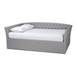 Allora Modern Fabric/MDF Wood/Engineered Wood Full Size Daybed in Gray