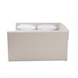 Allora Modern Fabric Upholstered Full Size Daybed with Trundle in Beige