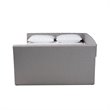 Allora Modern Fabric Upholstered Full Size Daybed with Trundle in Light Gray