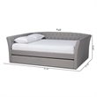 Allora Modern Fabric Upholstered Full Size Daybed with Trundle in Light Gray