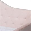 Allora Contemporary Velvet Upholstered Queen Daybed with Tapered Feet in Pink