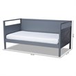 Allora Cottage Farmhouse Grey Wood Twin Size Daybed