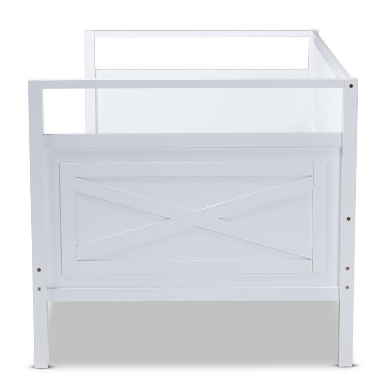Allora Cottage Farmhouse White  Wood Twin Size Daybed