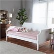 Allora Traditional Wood Twin Size Daybed with Four Wheels in White