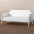 Allora Traditional Wood Twin Size Daybed with Four Wheels in White