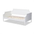 Allora Traditional Wood Twin Size Daybed with Four Wheels in White