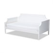 Allora Traditional Wood Twin Size Daybed with Four Wheels in White
