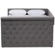 Allora Scrolled Arm Fabric Tufted Full Daybed with Trundle in Gray