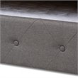 Allora Scrolled Arm Fabric Tufted Full Daybed with Trundle in Gray