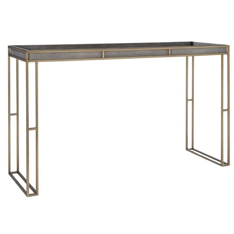 Allora Modern Console Table in Charcoal Gray