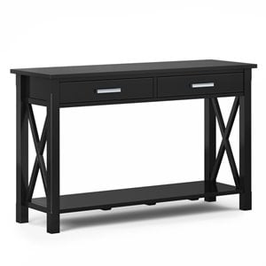 Allora Modern 47&quot Solid Wood Console Table in Black
