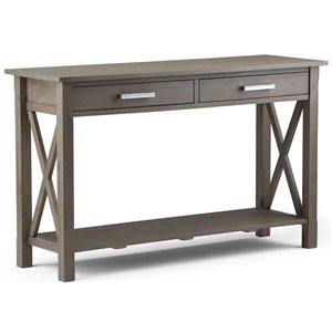 Allora Transitional Console Table in Farmhouse Gray Stain