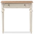 Allora Contemporary Console Table in Weathered Oak and White