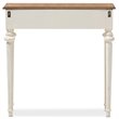 Allora Contemporary Console Table in Weathered Oak and White