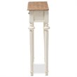 Allora Contemporary Console Table in Weathered Oak and White