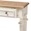 Allora Contemporary Console Table in Weathered Oak and White