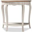 Allora Contemporary Console Table in White and Natural Brown