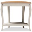 Allora Contemporary Console Table in White and Natural Brown