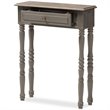Allora Contemporary 1 Drawer Console Table in Weathered Brown