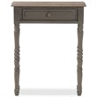 Allora Contemporary 1 Drawer Console Table in Weathered Brown
