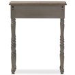 Allora Contemporary 1 Drawer Console Table in Weathered Brown