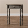 Allora Contemporary 1 Drawer Console Table in Weathered Brown