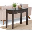 Allora Solid Wood Console Table with 2 Drawers Mahogany Brown