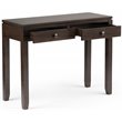 Allora Solid Wood Console Table with 2 Drawers Mahogany Brown