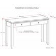 Allora Solid Wood Console Table with 2 Drawers Mahogany Brown