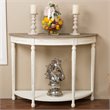 Allora Contemporary Console Table in Antique White and Natural