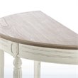 Allora Contemporary Console Table in Antique White and Natural