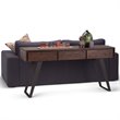 Allora Contemporary Console Table in Distressed Charcoal Brown
