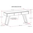 Allora Contemporary Console Table in Distressed Charcoal Brown
