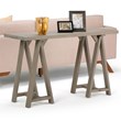 Allora Transitional Solid Wood Console Table in Distressed Gray