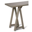Allora Transitional Solid Wood Console Table in Distressed Gray