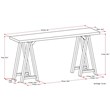 Allora Transitional Solid Wood Console Table in Distressed Gray